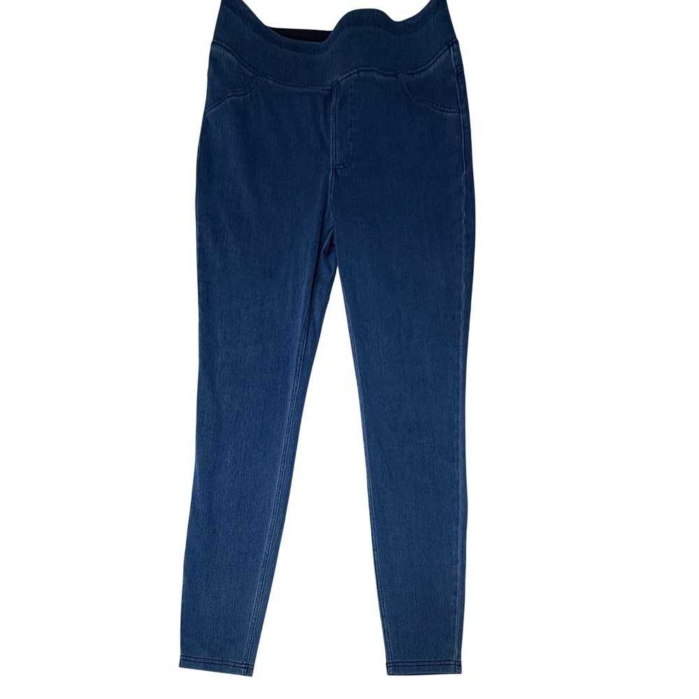 Halara Womens High Waisted Denim Jeggings Blue Skinny Leg Full Length Medium T9